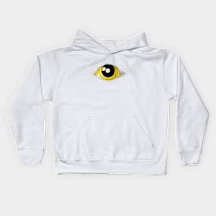 Illuminated Yellow Eye Design in Dark Ambiance No. 545 Kids Hoodie